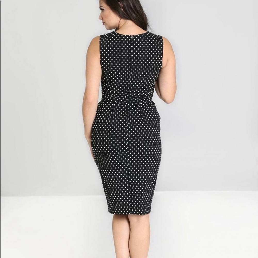 Hell Bunny Black and White Polka Dot Dress - Picture 8 of 10
